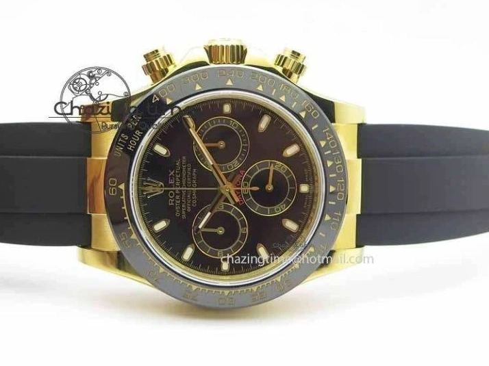 Good Copy Rolex Watches XS Best JH Strap Black 116518LN YG Edition Daytona (Free A4130 rubber Dial On strap) Rubber 3645 WeatherProof 1231